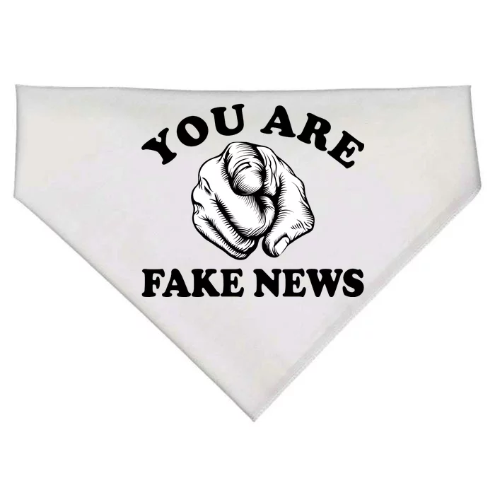 You Are Fake News Funny Trump Political USA-Made Doggie Bandana