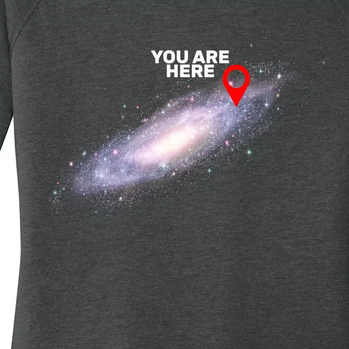 You are Here Galaxy Women's Perfect Tri Tunic Long Sleeve Shirt