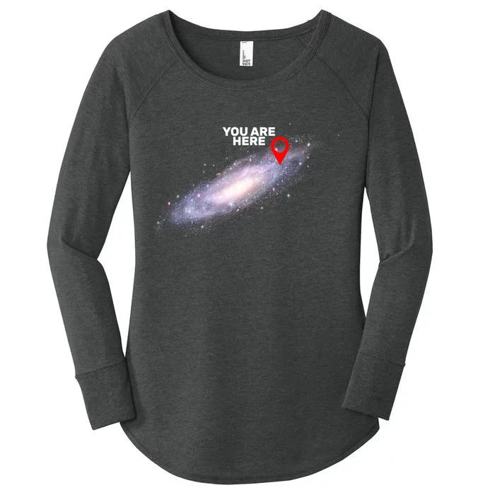 You are Here Galaxy Women's Perfect Tri Tunic Long Sleeve Shirt