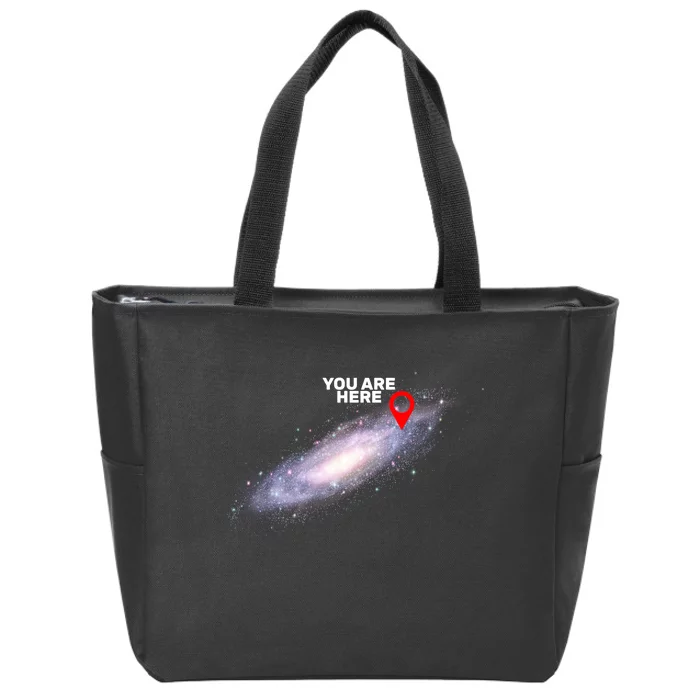 You are Here Galaxy Zip Tote Bag