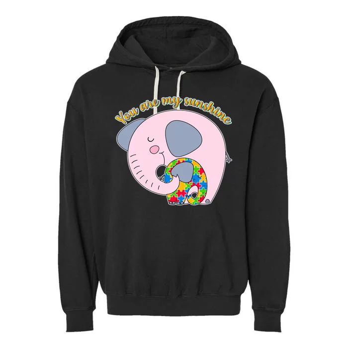 You Are My Sunshine Autism Awareness Garment-Dyed Fleece Hoodie