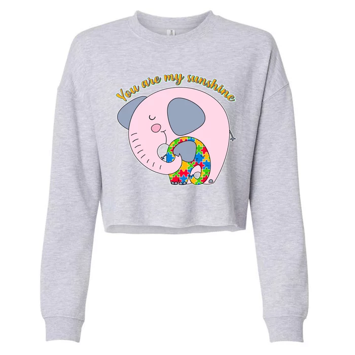 You Are My Sunshine Autism Awareness Cropped Pullover Crew