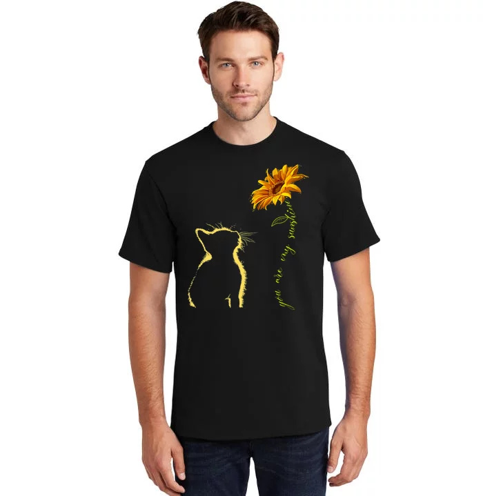 You Are My Sunshine Cat Sunflower Tall T-Shirt