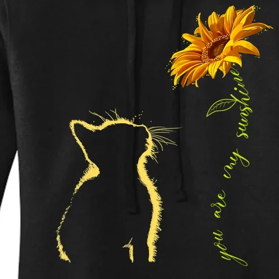 You Are My Sunshine Cat Sunflower Women's Pullover Hoodie