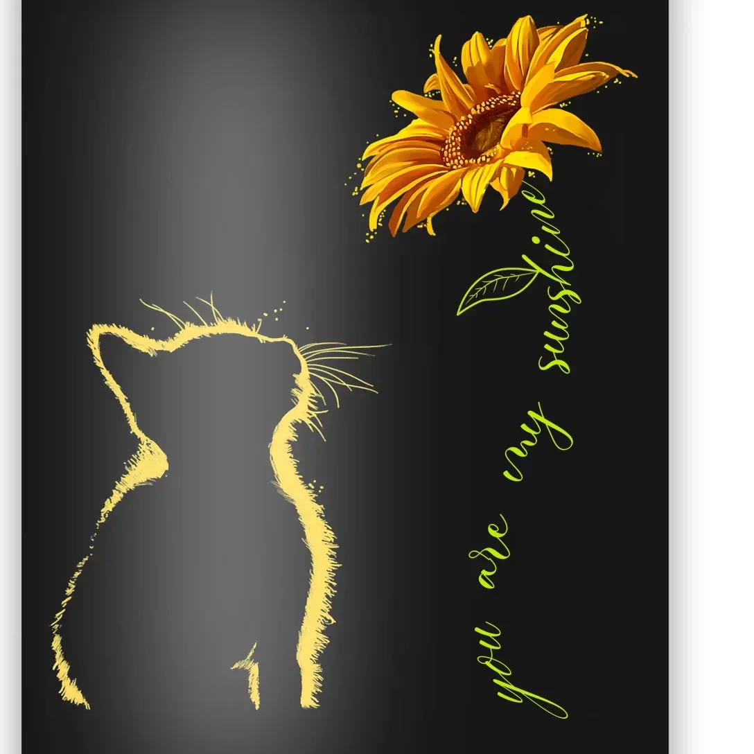 Personalized Sunflowers Cat Art Print Custom Cat Poster Cat 