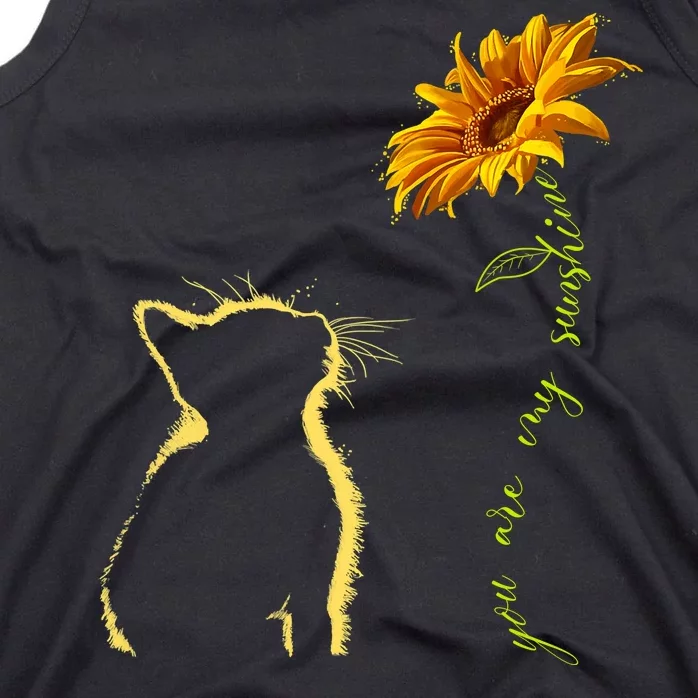 You Are My Sunshine Cat Sunflower Tank Top