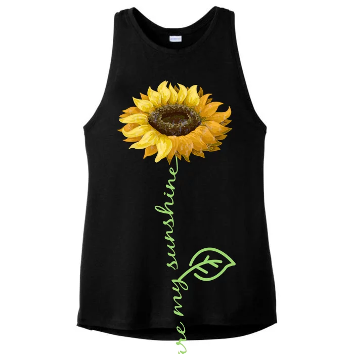 You Are My Sunshine Hippie Sunflower Ladies Tri-Blend Wicking Tank