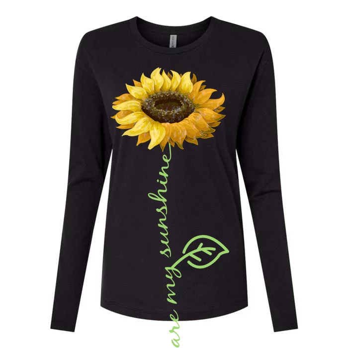 You Are My Sunshine Hippie Sunflower Womens Cotton Relaxed Long Sleeve T-Shirt