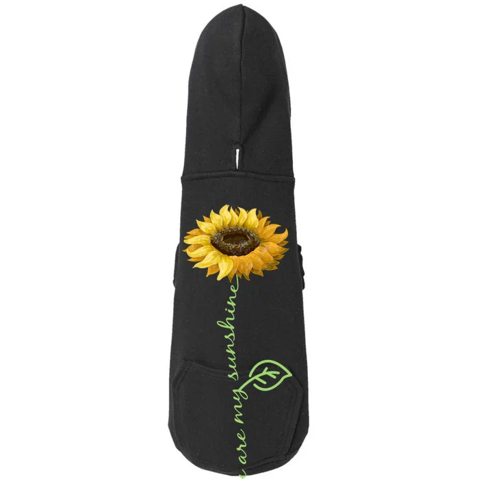 You Are My Sunshine Hippie Sunflower Doggie 3-End Fleece Hoodie