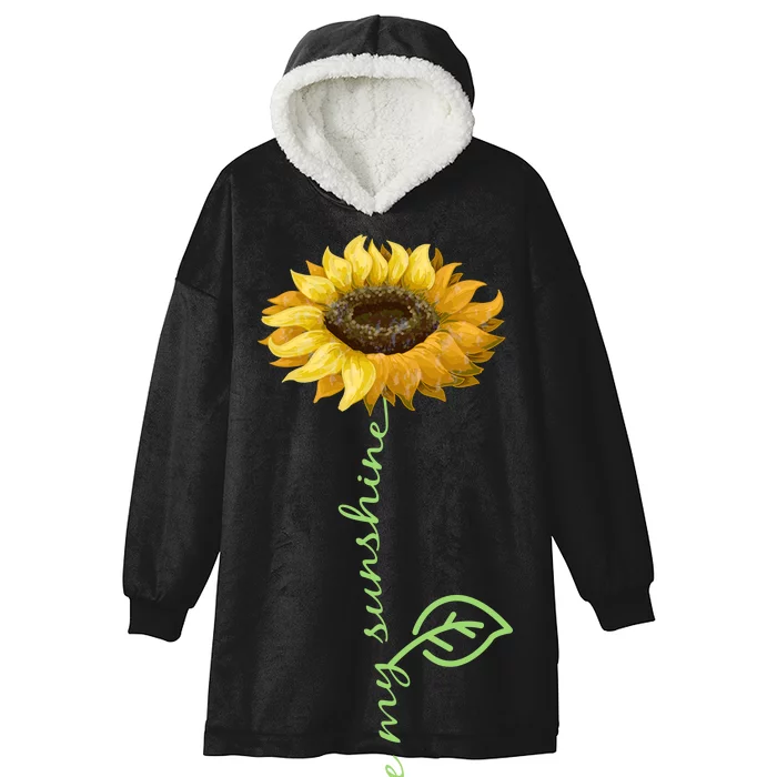 You Are My Sunshine Hippie Sunflower Hooded Wearable Blanket