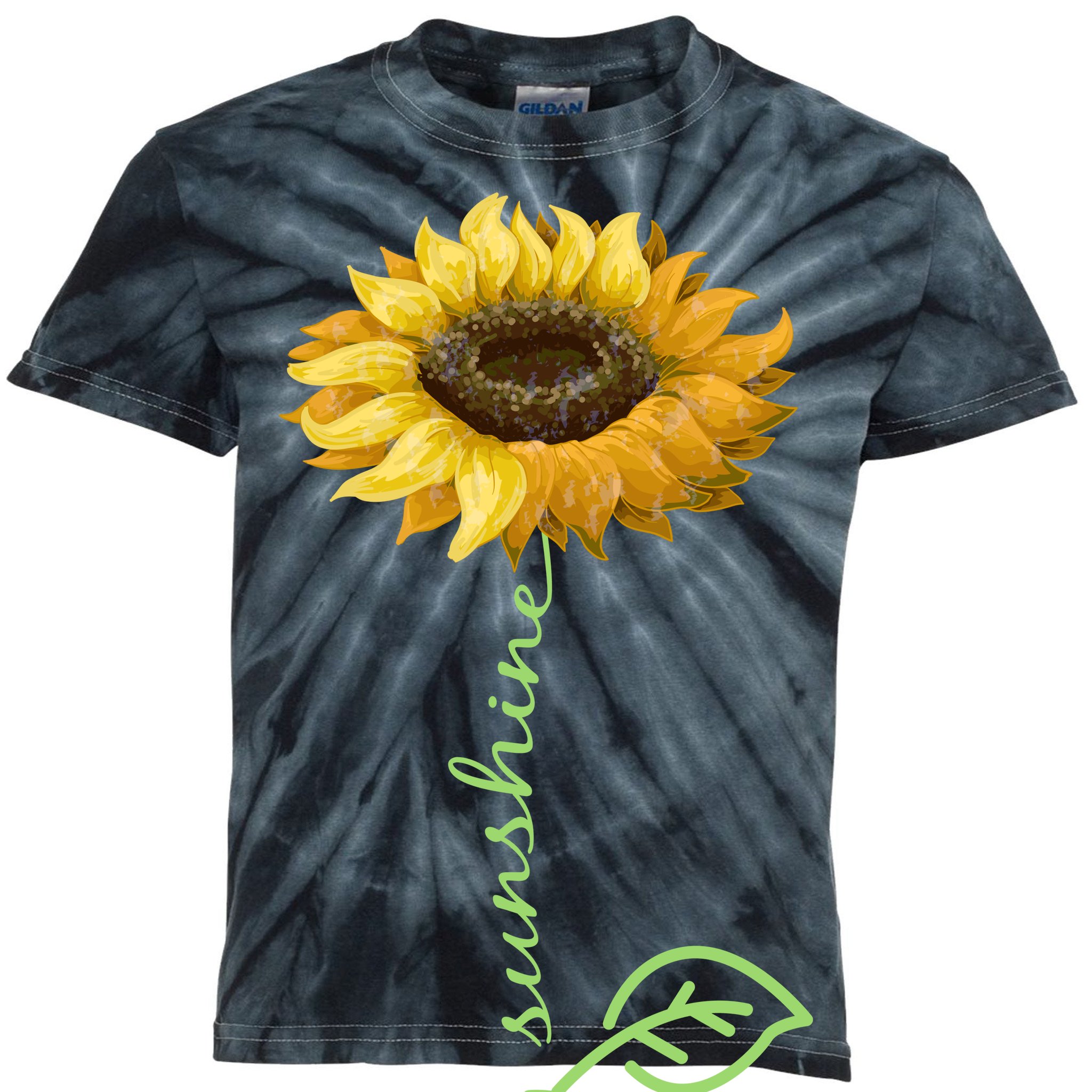 You Are My Sunshine Hippie Sunflower Kids Tie-Dye T-Shirt | TeeShirtPalace