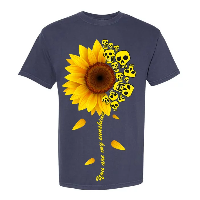 You Are My Sunshine Sunflower Skulls Garment-Dyed Heavyweight T-Shirt