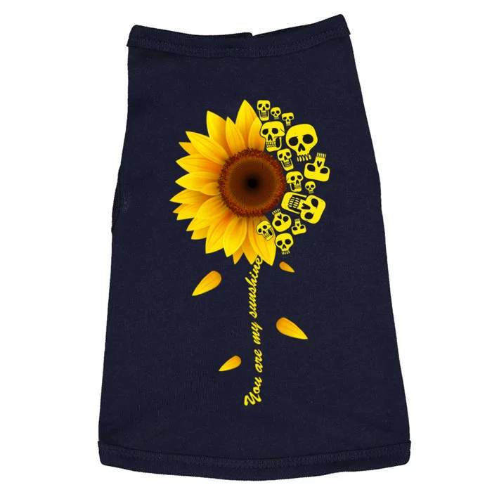 You Are My Sunshine Sunflower Skulls Doggie Tank