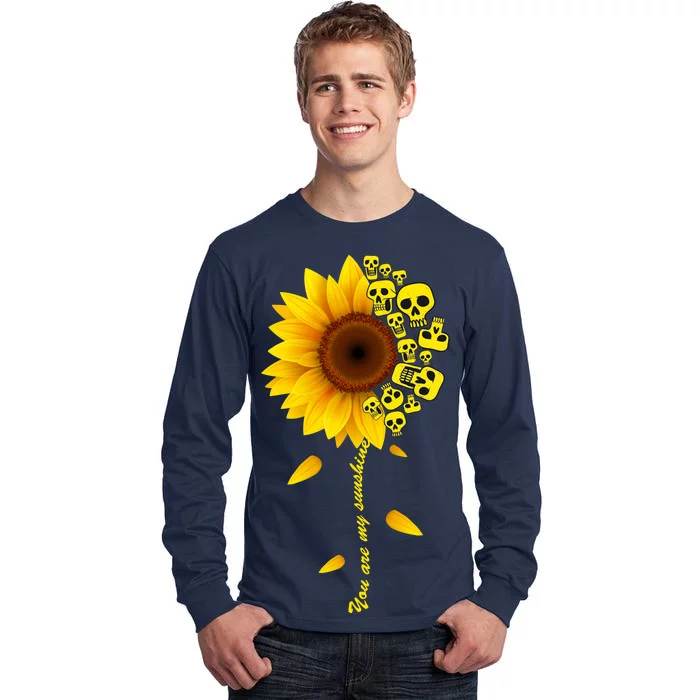 You Are My Sunshine Sunflower Skulls Tall Long Sleeve T-Shirt