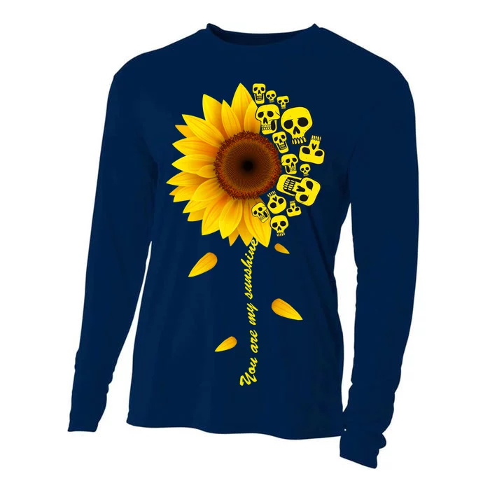 You Are My Sunshine Sunflower Skulls Cooling Performance Long Sleeve Crew