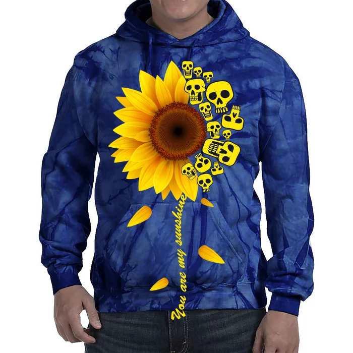 You Are My Sunshine Sunflower Skulls Tie Dye Hoodie