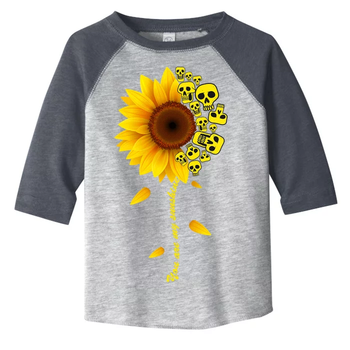 You Are My Sunshine Sunflower Skulls Toddler Fine Jersey T-Shirt