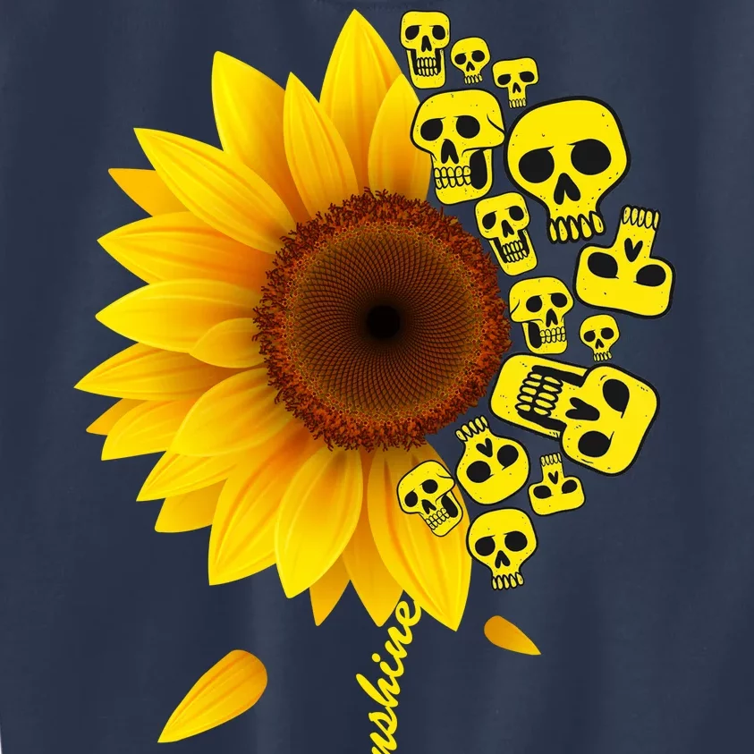 You Are My Sunshine Sunflower Skulls Kids Sweatshirt