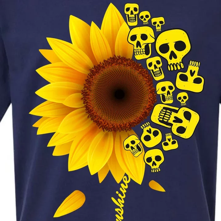 You Are My Sunshine Sunflower Skulls Sueded Cloud Jersey T-Shirt