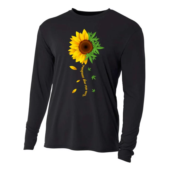 You Are My Sunshine Weed Sunflower Marijuana Cooling Performance Long Sleeve Crew