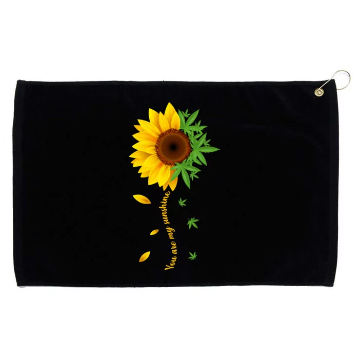 You Are My Sunshine Weed Sunflower Marijuana Grommeted Golf Towel