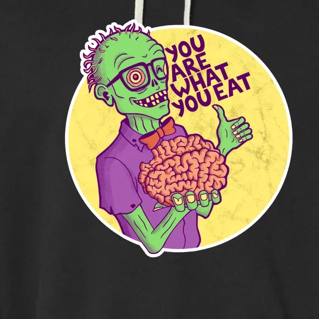 You Are What You Eat Zombie Nerd Brains Garment-Dyed Fleece Hoodie