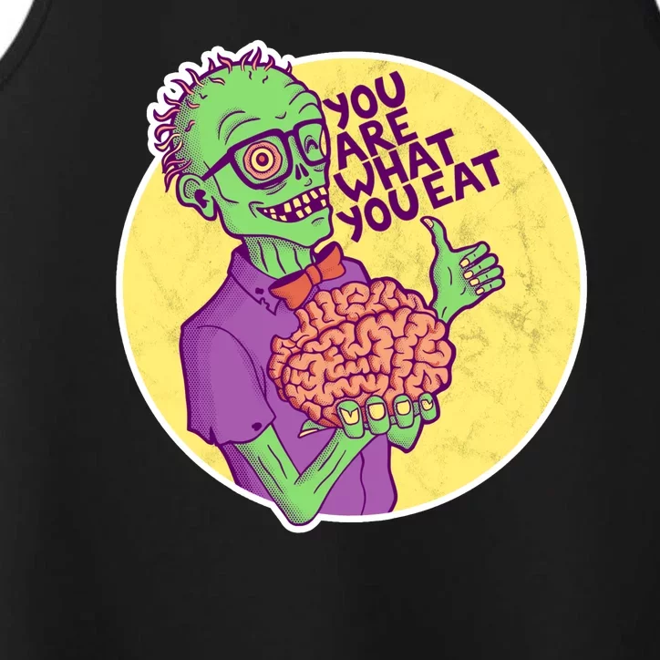 You Are What You Eat Zombie Nerd Brains Performance Tank