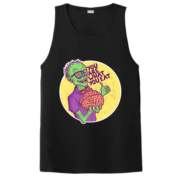 You Are What You Eat Zombie Nerd Brains Performance Tank