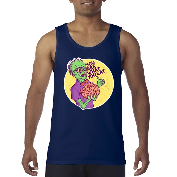 You Are What You Eat Zombie Nerd Brains Tank Top