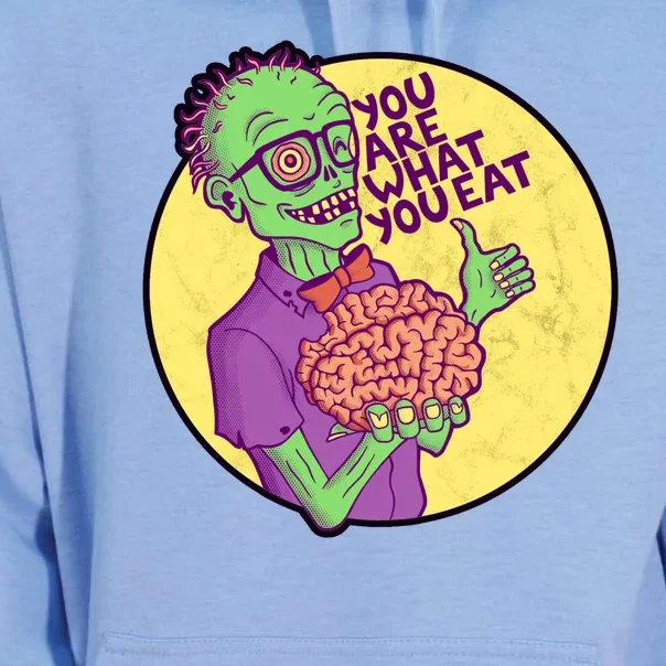 You Are What You Eat Zombie Nerd Brains Unisex Surf Hoodie