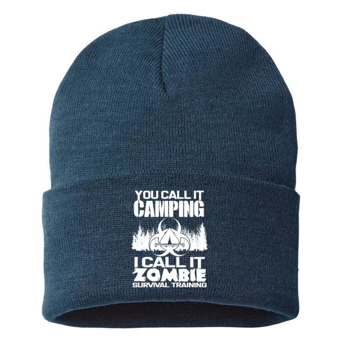 You Call It Camping I Call it Zombie Survival Training Sustainable Knit Beanie