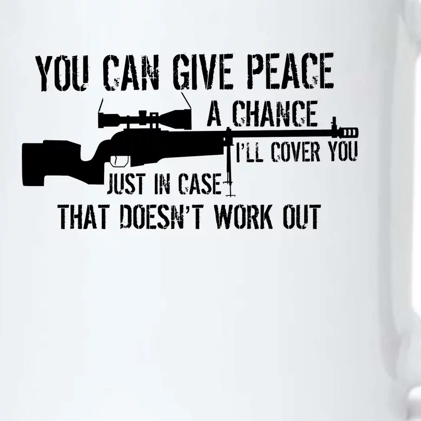 You Can Give Peace A Chance Black Color Changing Mug