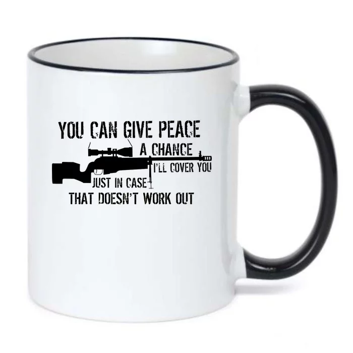 You Can Give Peace A Chance Black Color Changing Mug