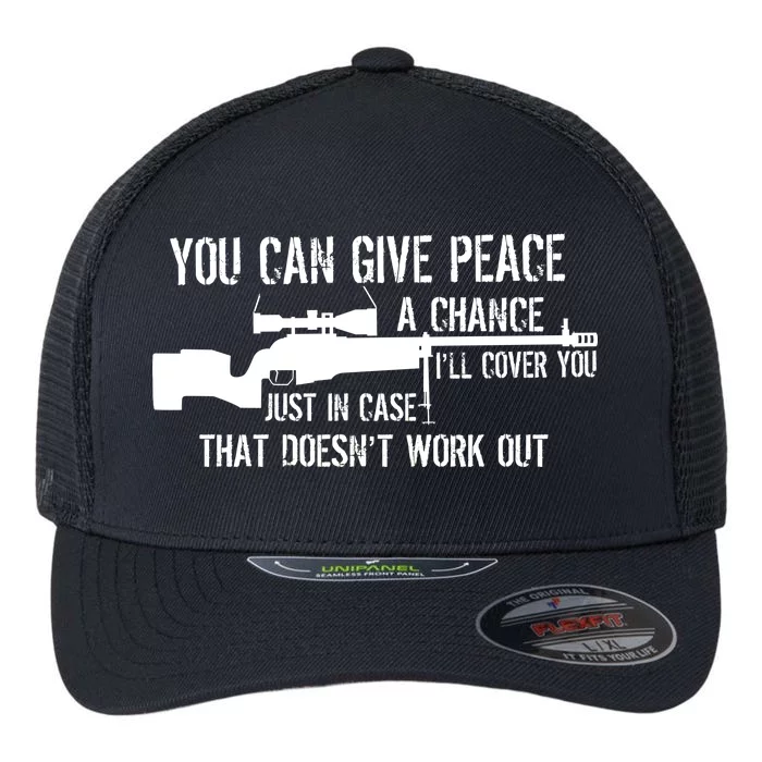 You Can Give Peace A Chance Flexfit Unipanel Trucker Cap