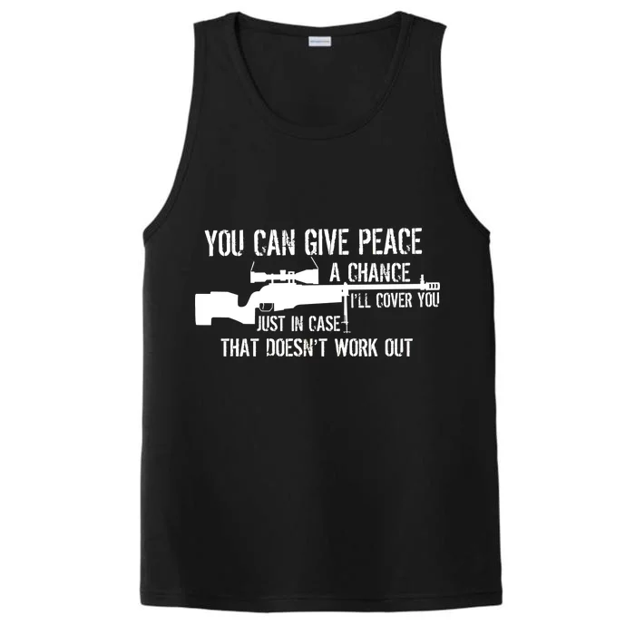 You Can Give Peace A Chance Performance Tank