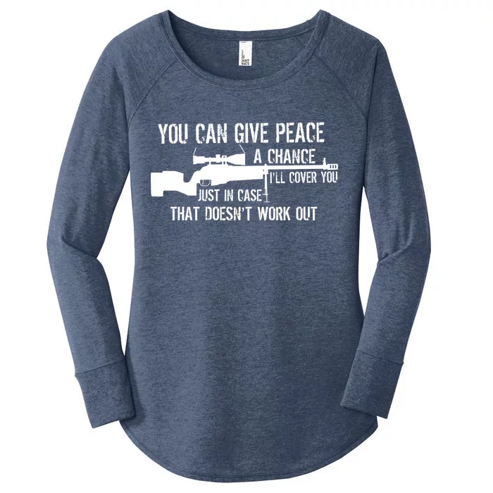 You Can Give Peace A Chance Women's Perfect Tri Tunic Long Sleeve Shirt