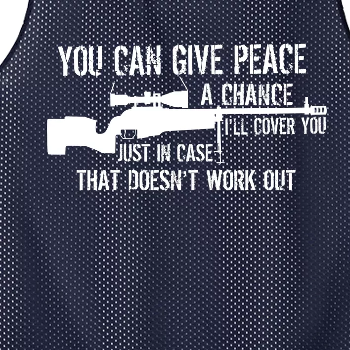 You Can Give Peace A Chance Mesh Reversible Basketball Jersey Tank