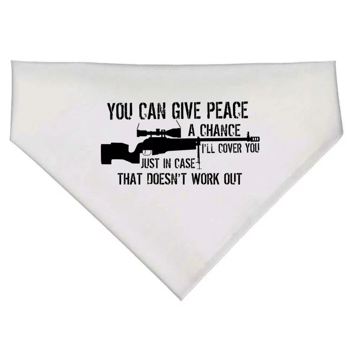 You Can Give Peace A Chance USA-Made Doggie Bandana