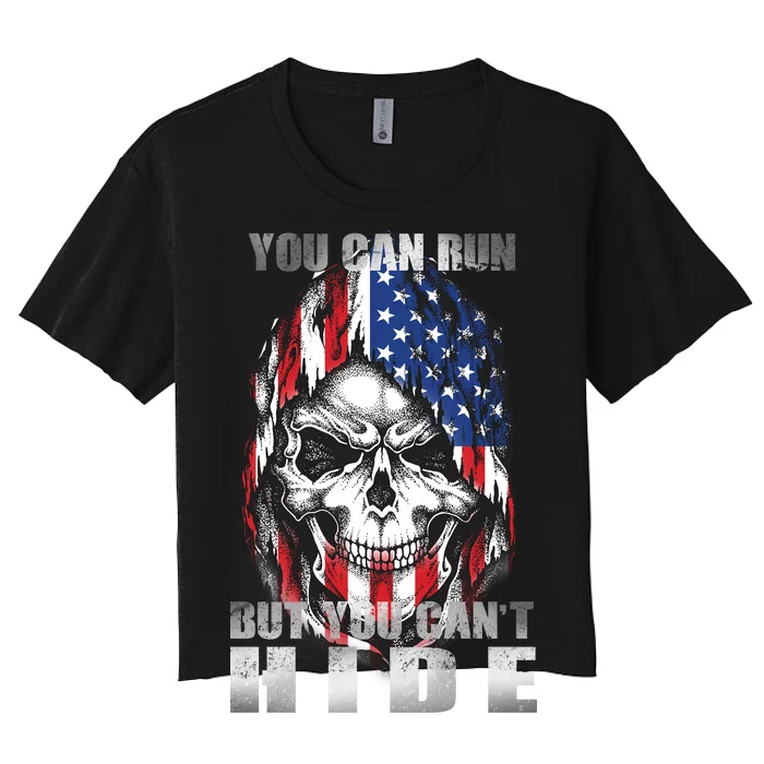 You Can Run But You Can't Hide Women's Crop Top Tee