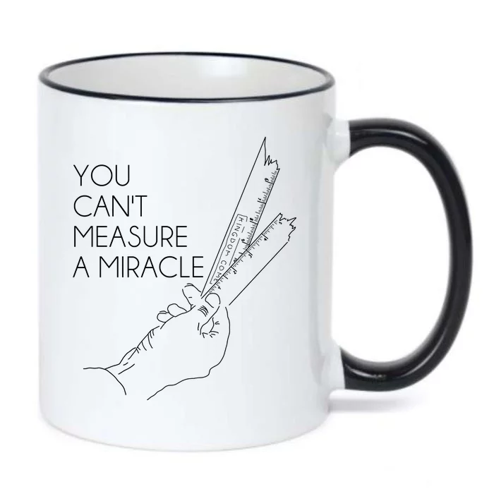 You Can't Measure A Miracle Funny Meme Black Color Changing Mug