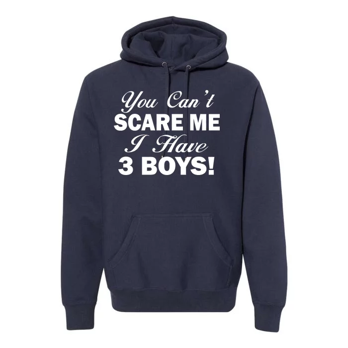 You Can't Scare Me I Have 3 Boys Premium Hoodie