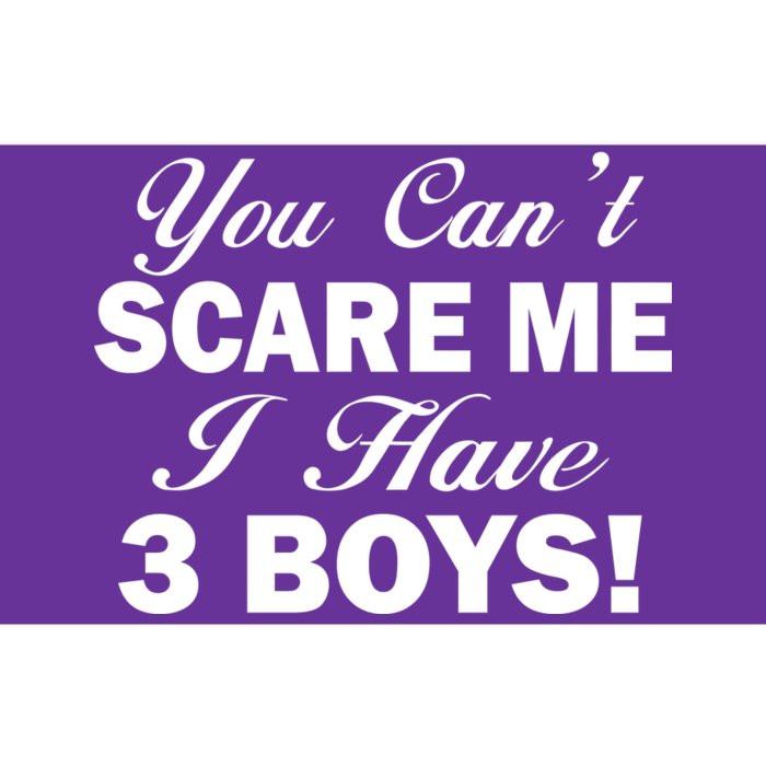 You Can't Scare Me I Have 3 Boys Bumper Sticker