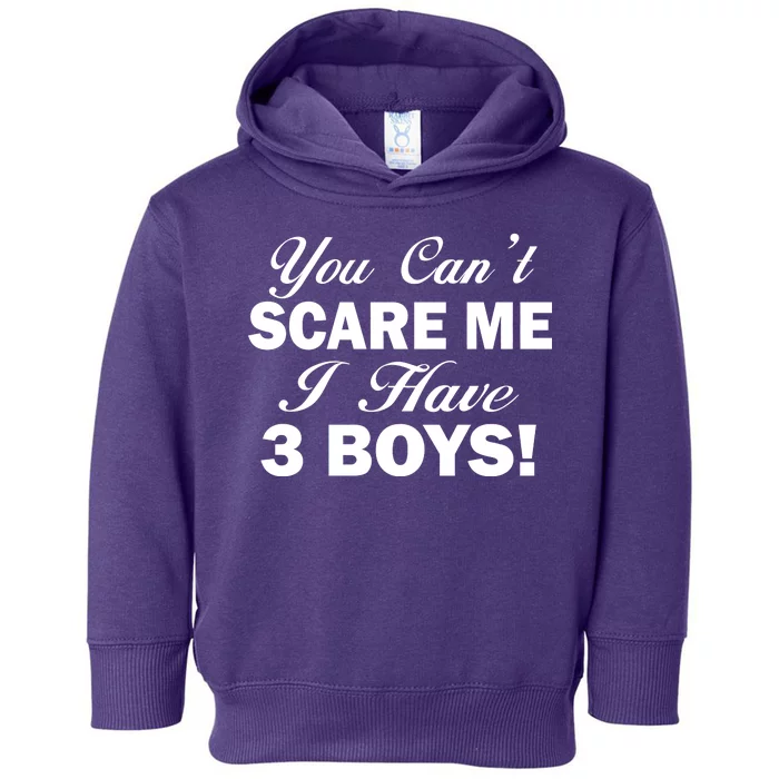 You Can't Scare Me I Have 3 Boys Toddler Hoodie