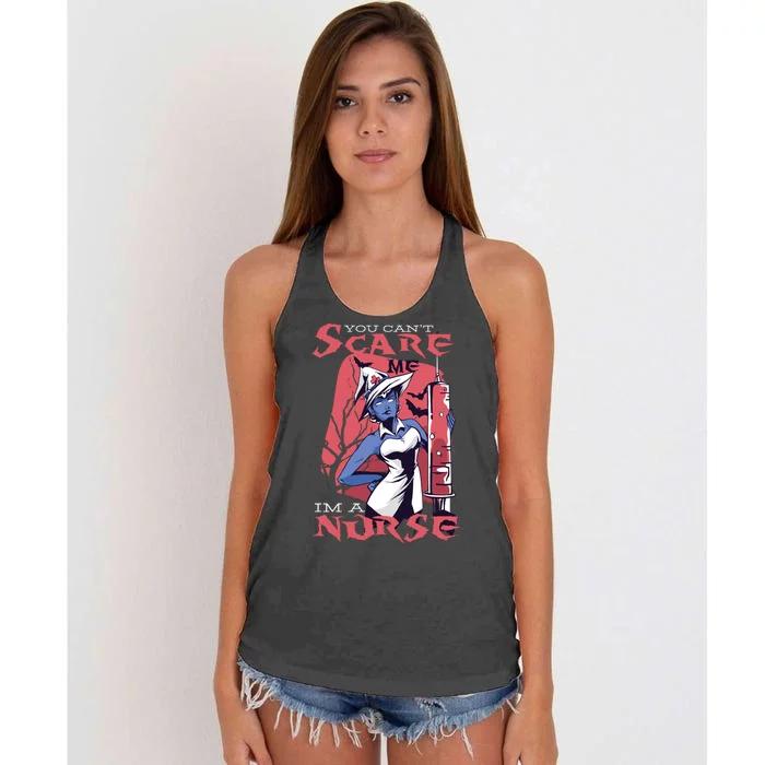 You Can't Scare Me I'm A Nurse Women's Knotted Racerback Tank