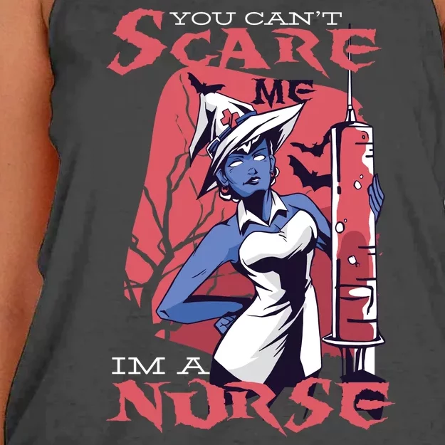 You Can't Scare Me I'm A Nurse Women's Knotted Racerback Tank