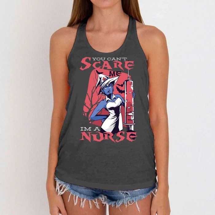 You Can't Scare Me I'm A Nurse Women's Knotted Racerback Tank