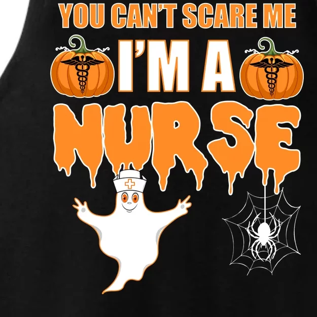 You Can't Scare Me I'm A Nurse Halloween Ladies Tri-Blend Wicking Tank