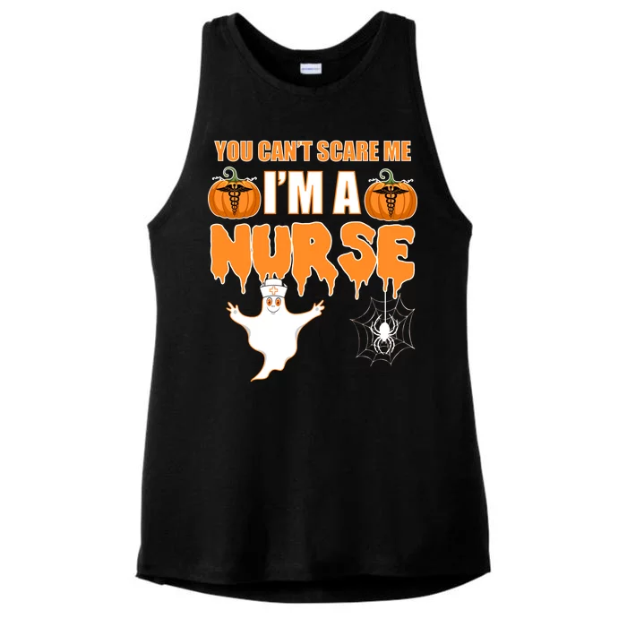 You Can't Scare Me I'm A Nurse Halloween Ladies Tri-Blend Wicking Tank