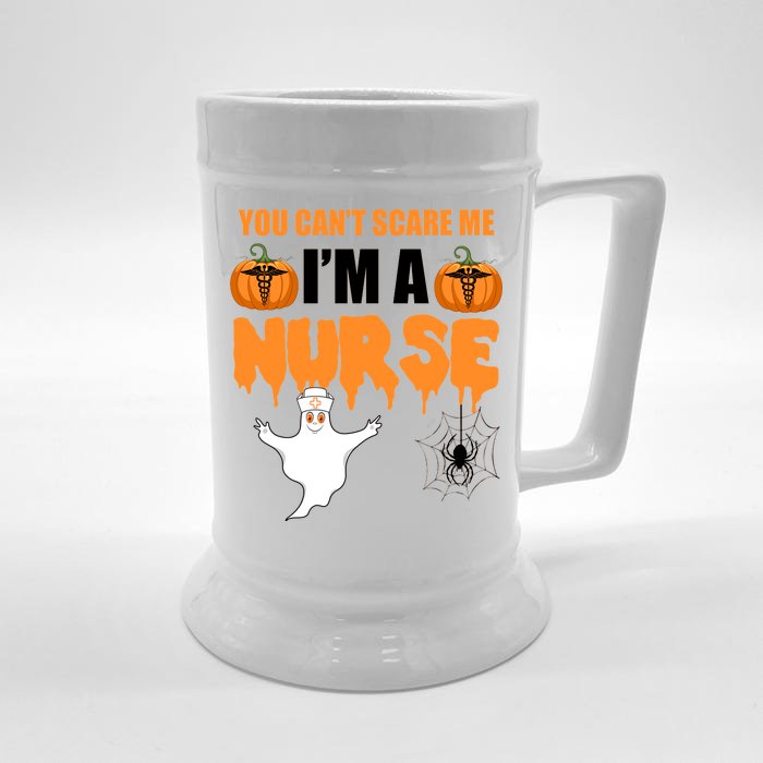 You Can't Scare Me I'm A Nurse Halloween Front & Back Beer Stein