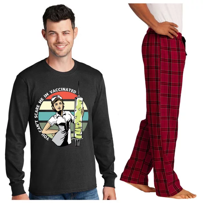 You Can't Scare Me I'm Vaccinated Nurse Long Sleeve Pajama Set